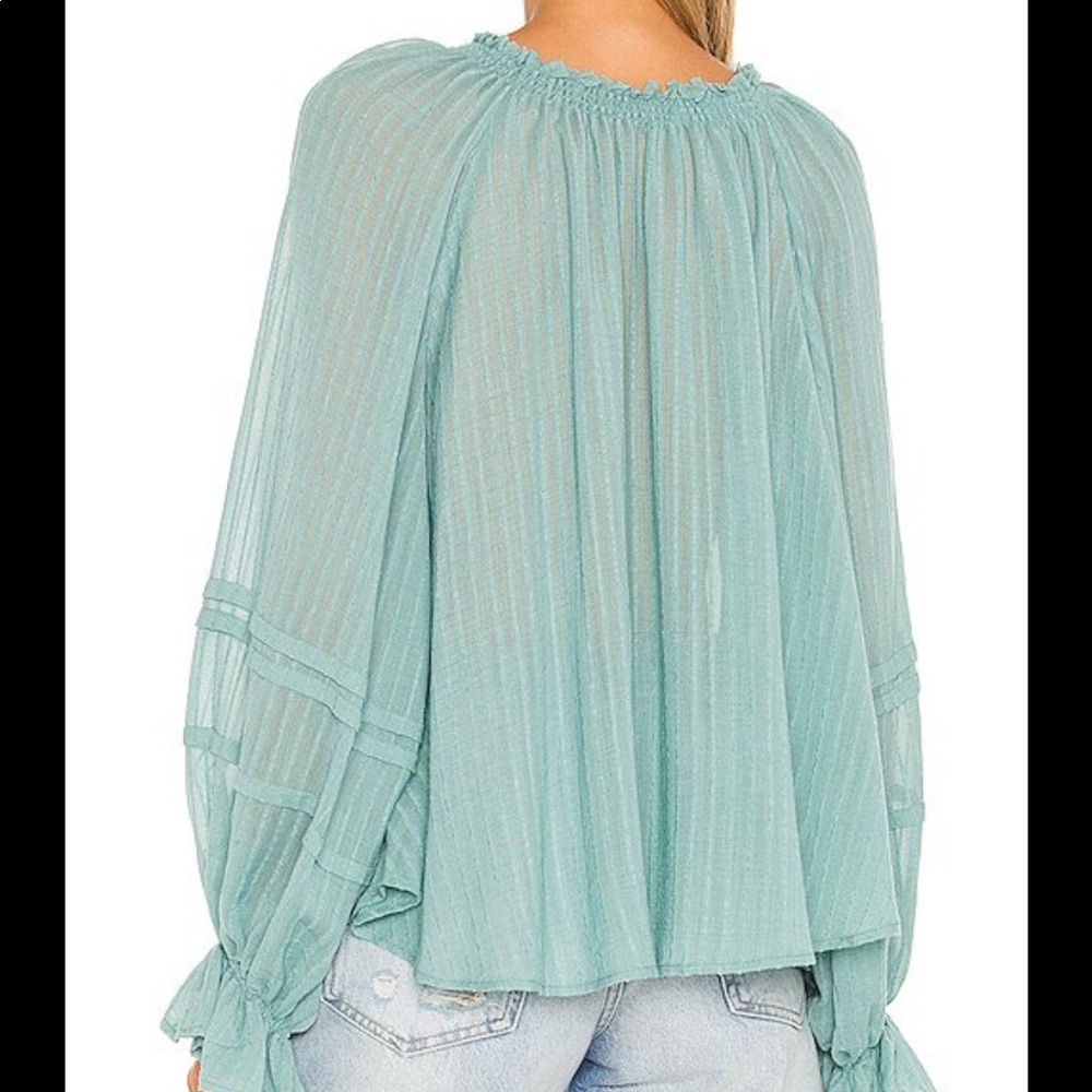 Out Of Town Top in Blue Jade Free People Color:Blue Jade - Picture 6 of 12
